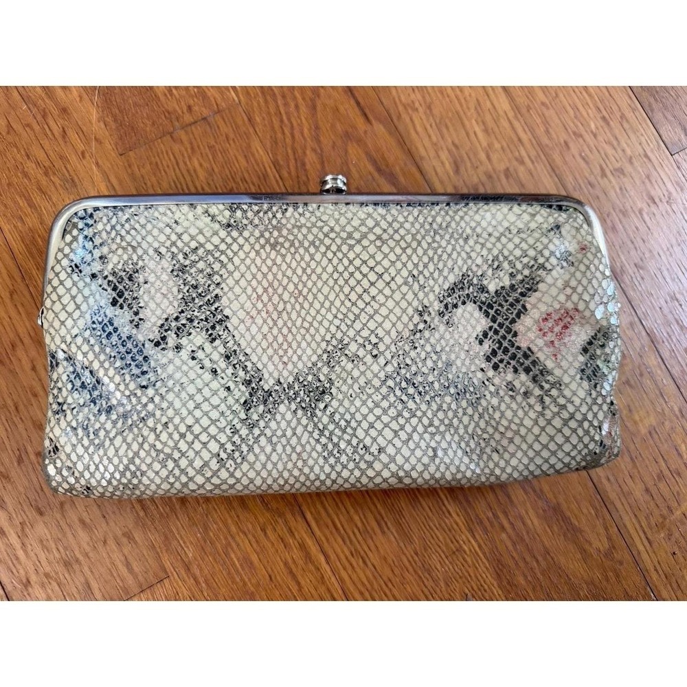 Wallet Hobo Lauren Snake Skin Olive Green